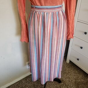 Modcloth Vibrant Striped Midi Skirt